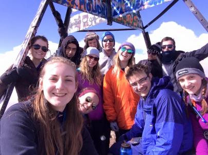 Group photo at the summit of Mount Toubkal